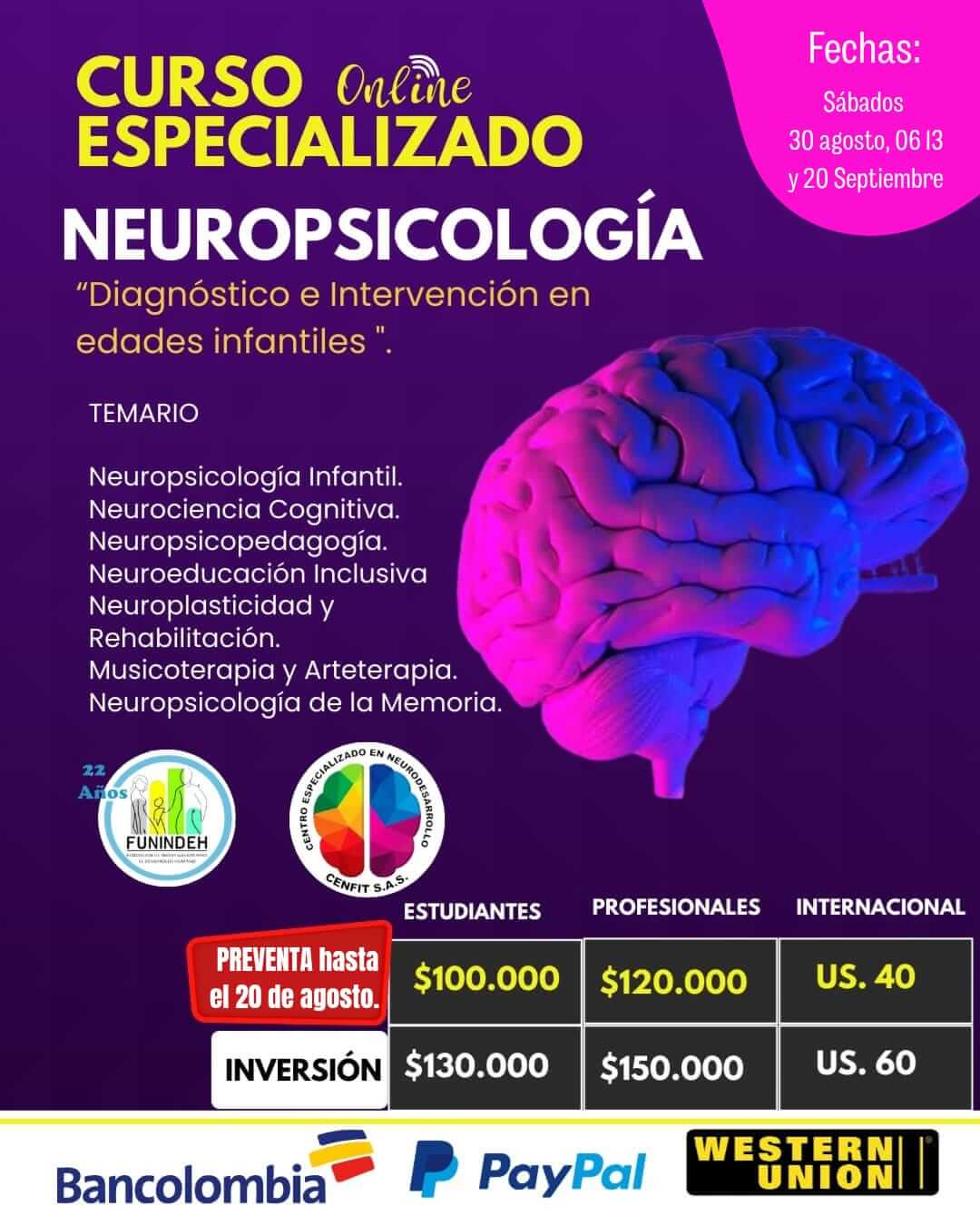 Curso Especializado en Neuropsicología -Diagnóstico e Intervención