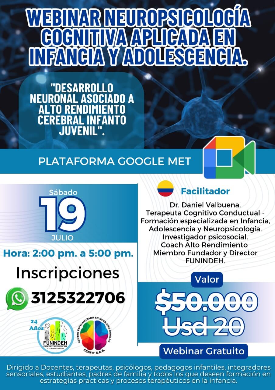 Promoción Diplomado Neuropsicología Cognitiva Aplicada en la Infancia y Adolescencia